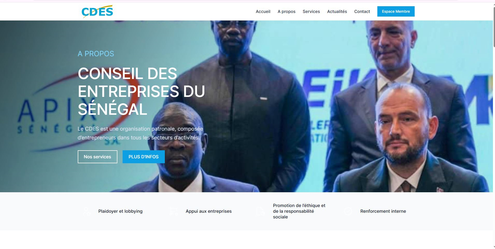 Aperçu du site CDES
