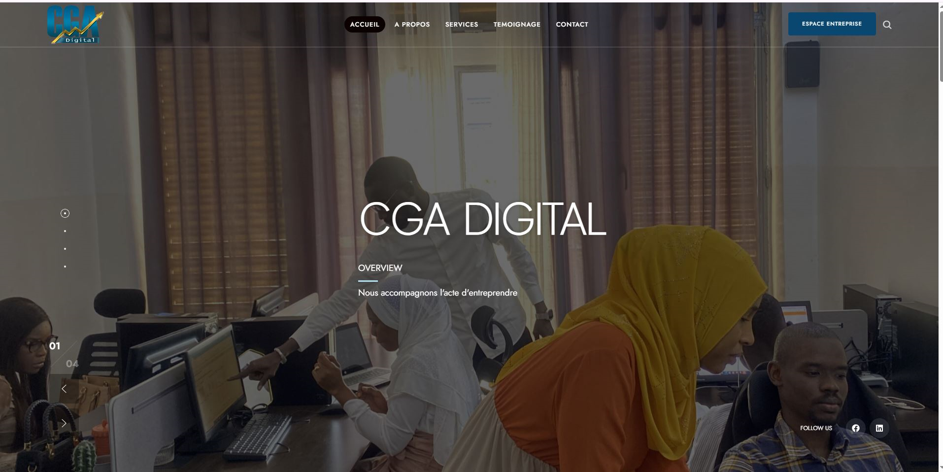 Aperçu du site CGA Digital