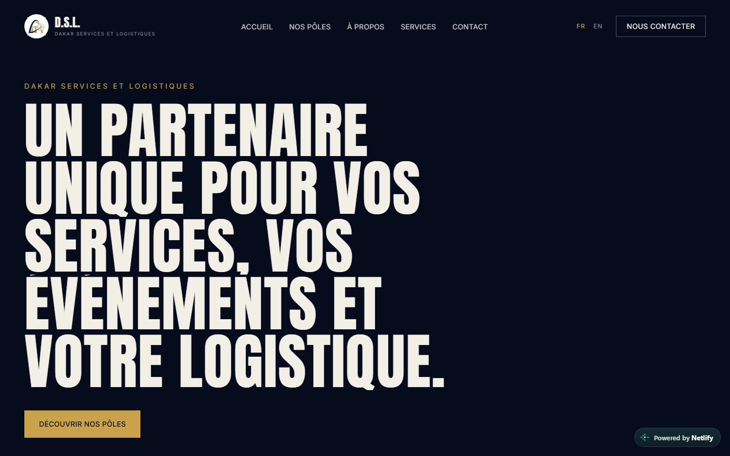Aperçu du site Dakar Services et Logistiques